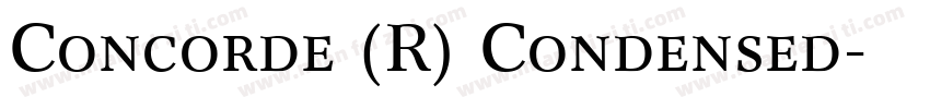 Concorde (R) Condensed字体转换